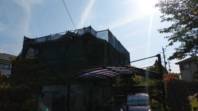 日置市伊集院町の外壁屋根塗装工事