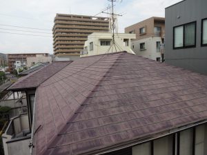 鹿児島市の屋根診断の様子