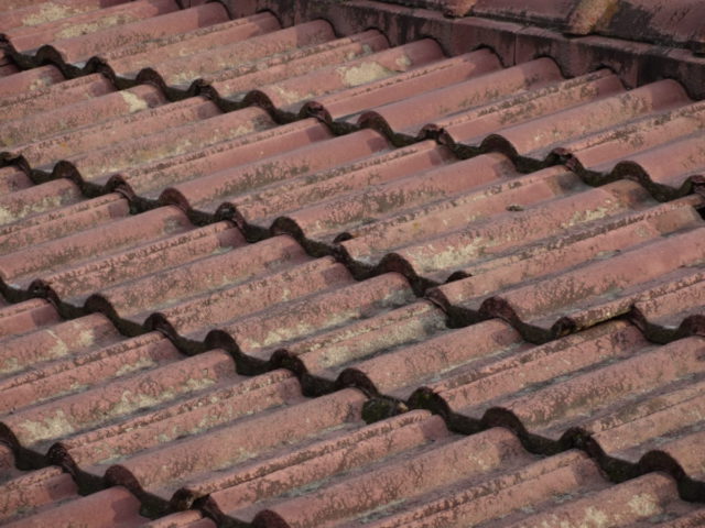 姶良市加治木町塗装前の屋根の様子