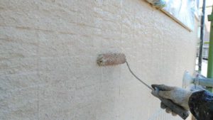 鹿児島市 外壁塗装中の様子