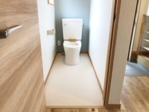 トイレリフォーム施工中の写真