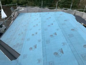 防水シート施工完成