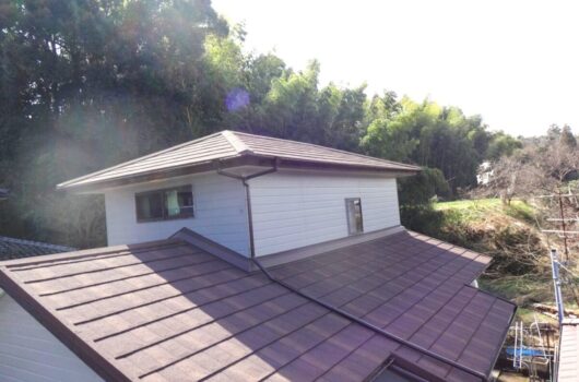 葺き替え工事の完成の様子